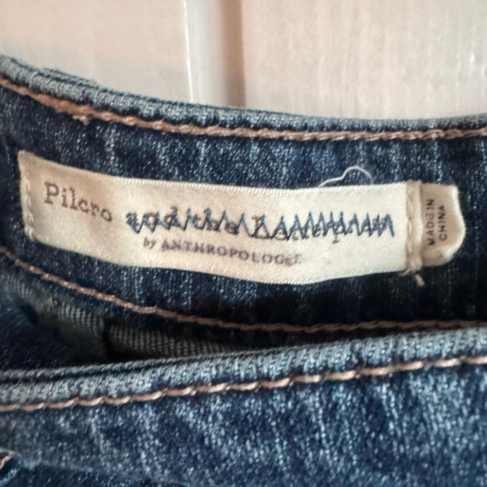 Anthropologie Pilcro Ultra High-Rise Plaid-Trim Boyfriend Jeans - Picture 8 of 10